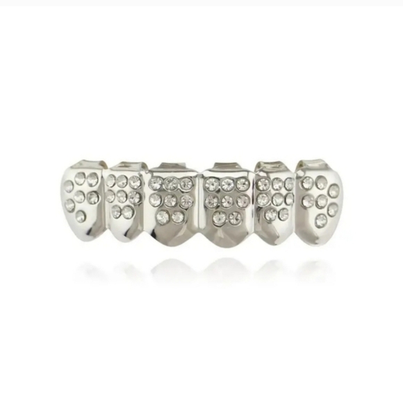 Luxury Silver Diamond Grillz For Men - Picture 11 of 15